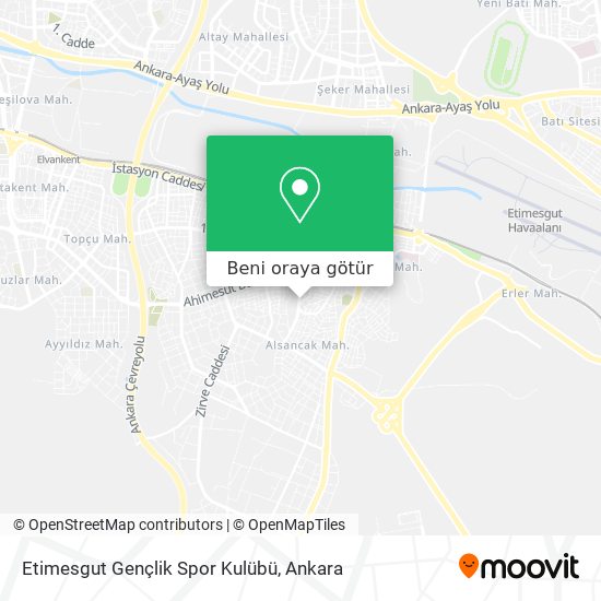 Etimesgut Gençlik Spor Kulübü harita