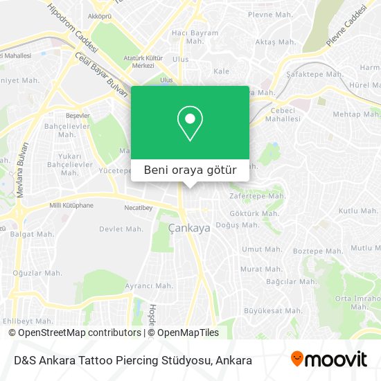 D&S Ankara Tattoo Piercing Stüdyosu harita