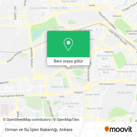 Orman ve Su İşleri Bakanlığı harita