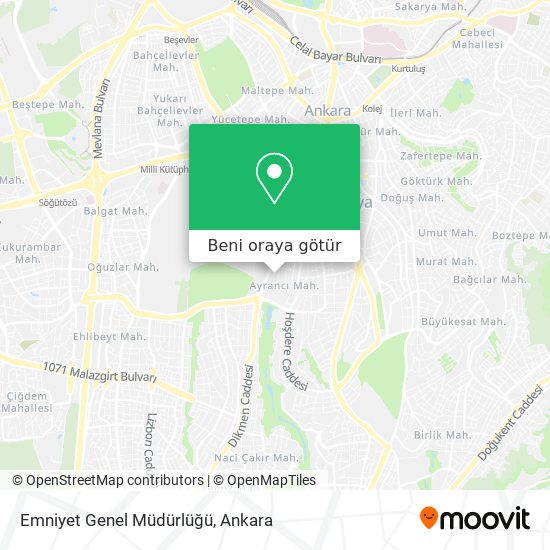 Emniyet Genel Müdürlüğü harita