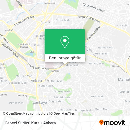 Cebeci Sürücü Kursu harita