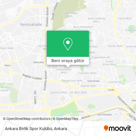 Ankara Birlik Spor Kulübü harita