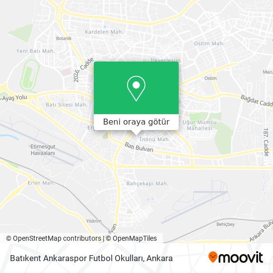 Batıkent Ankaraspor Futbol Okulları harita