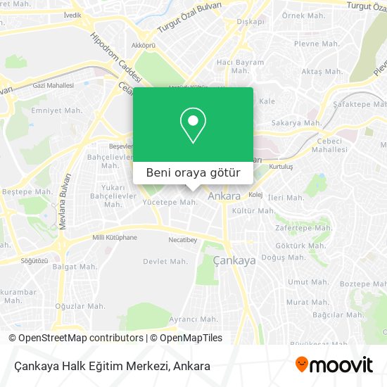 Çankaya Halk Eğitim Merkezi harita