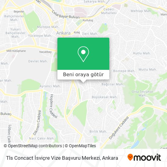 Tls Concact İsviçre Vize Başvuru Merkezi harita