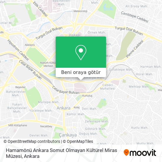 Hamamönü Ankara Somut Olmayan Kültürel Miras Müzesi harita