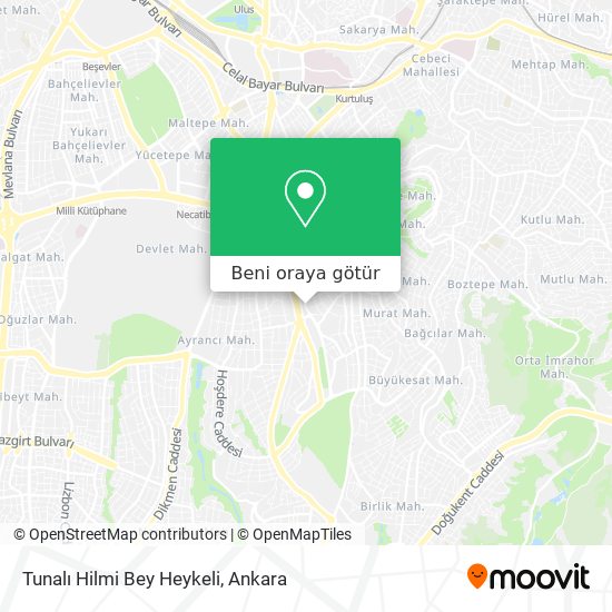 Tunalı Hilmi Bey Heykeli harita
