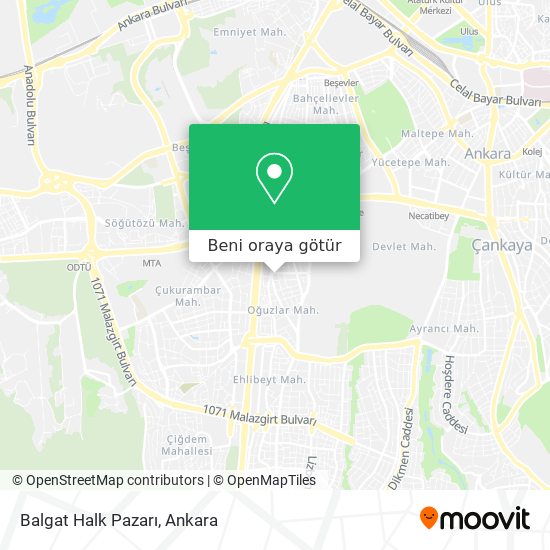 Balgat Halk Pazarı harita