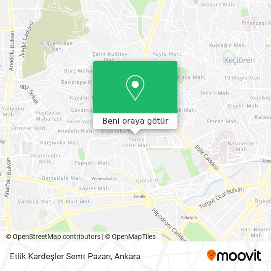 Etlik Kardeşler Semt Pazarı harita