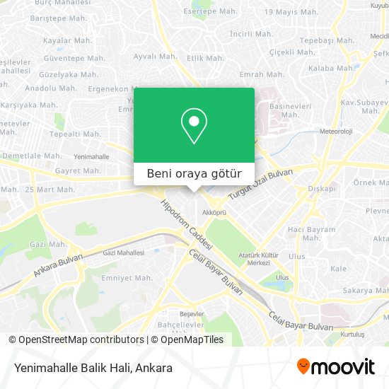Yenimahalle Balik Hali harita
