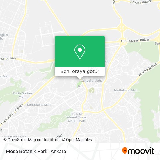 Mesa Botanik Parkı harita