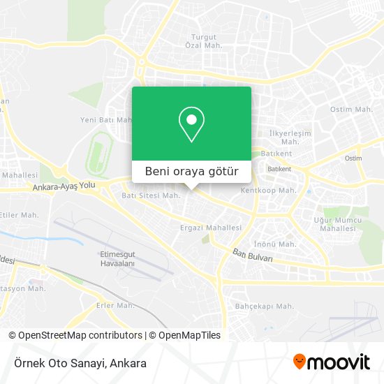 Örnek Oto Sanayi harita