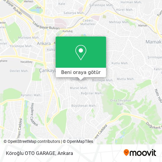 Köroğlu OTO GARAGE harita