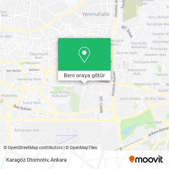 Karagöz Otomotiv harita