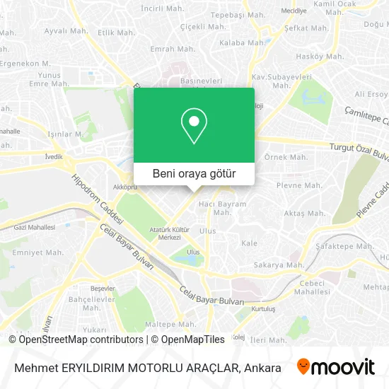 Mehmet ERYILDIRIM MOTORLU ARAÇLAR harita