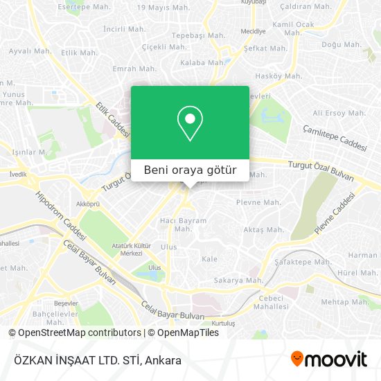 ÖZKAN İNŞAAT LTD. STİ harita