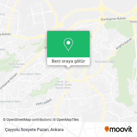 Çayyolu Sosyete Pazarı harita