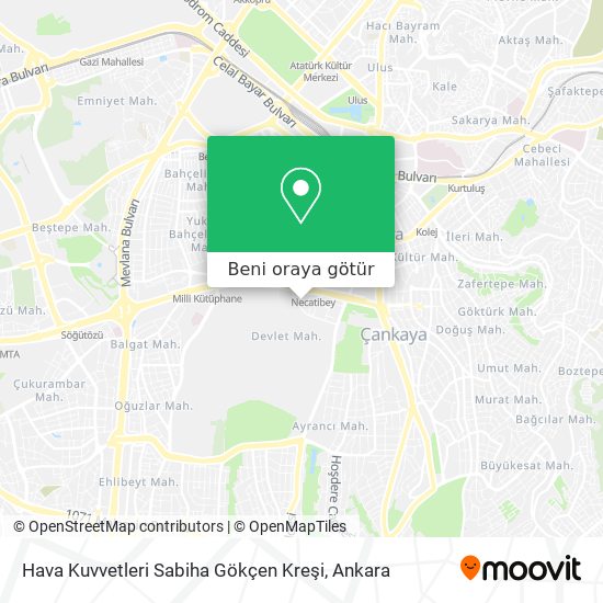Hava Kuvvetleri Sabiha Gökçen Kreşi harita