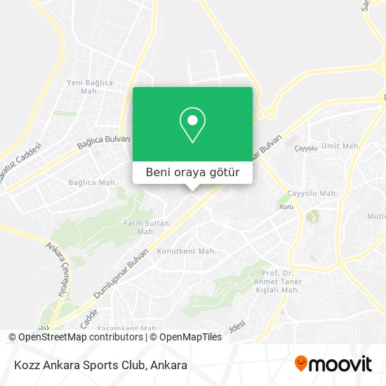 Kozz Ankara Sports Club harita