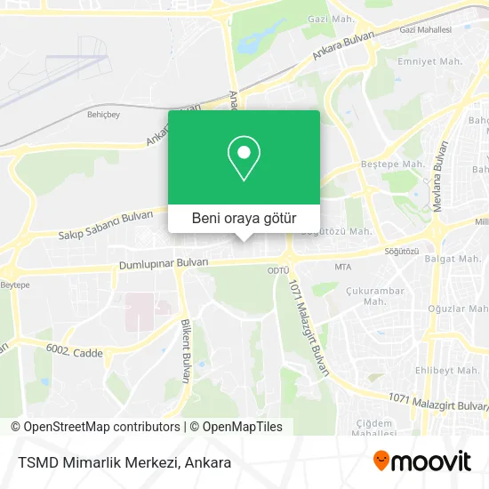 TSMD Mimarlik Merkezi harita