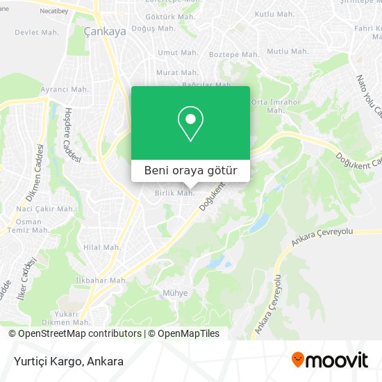Yurtiçi Kargo harita