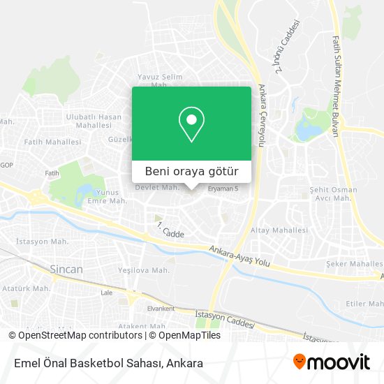 Emel Önal Basketbol Sahası harita