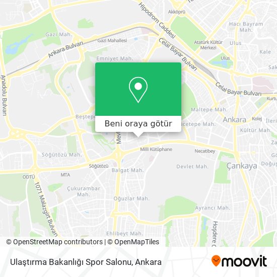 Ulaştırma Bakanlığı Spor Salonu harita