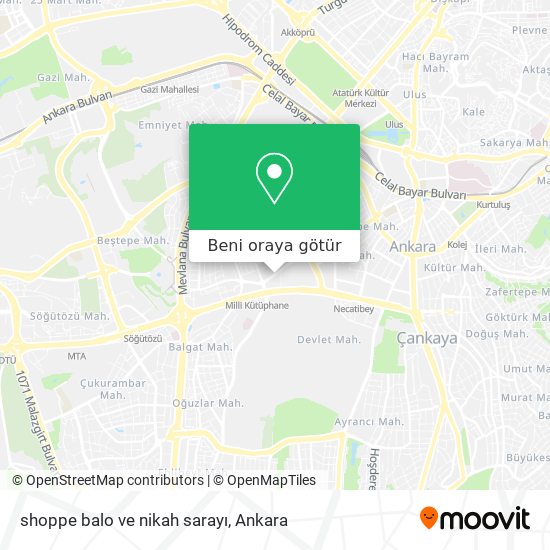 shoppe balo ve nikah sarayı harita