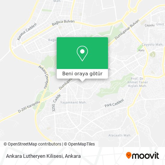 Ankara Lutheryen Kilisesi harita