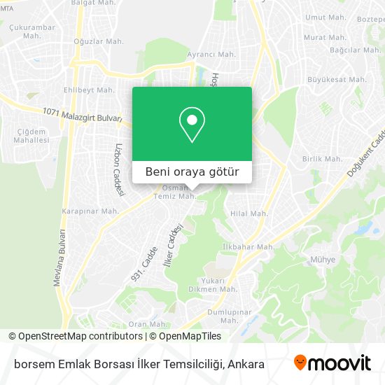 borsem Emlak Borsası İlker Temsilciliği harita