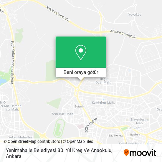 Yenimahalle Belediyesi 80. Yıl Kreş Ve Anaokulu harita