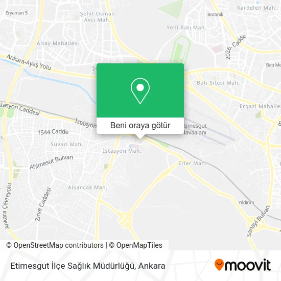 Etimesgut İlçe Sağlık Müdürlüğü harita