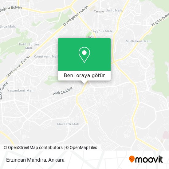 Erzincan Mandıra harita