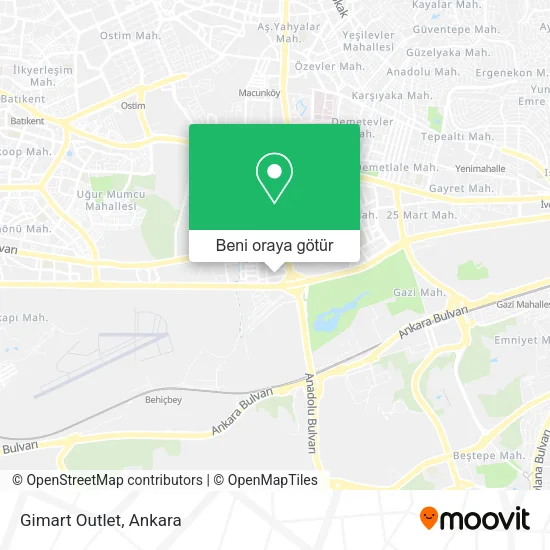 Gimart Outlet harita
