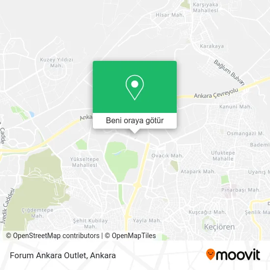 Forum Ankara Outlet harita