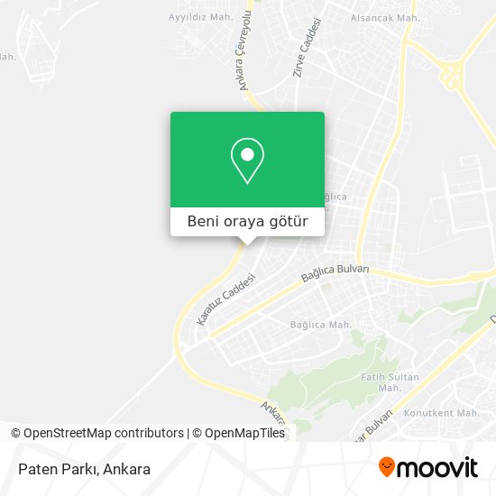 Paten Parkı harita