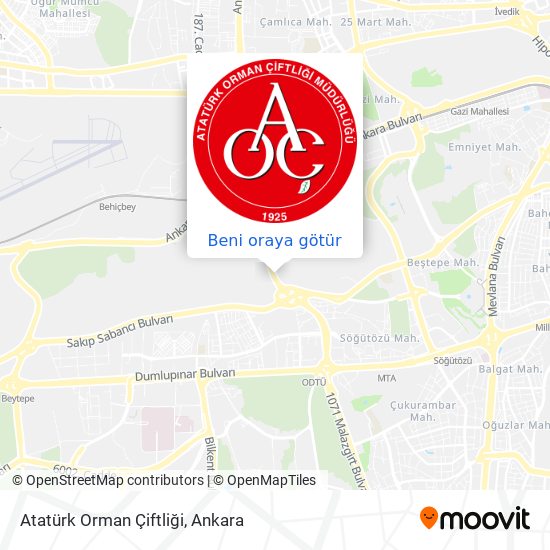 Atatürk Orman Çiftliği harita