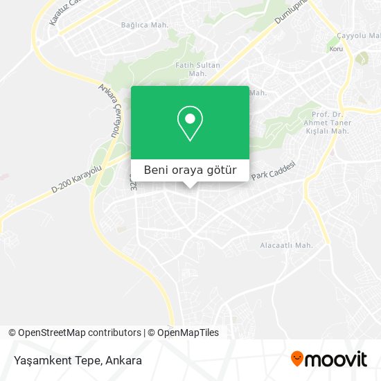Yaşamkent Tepe harita