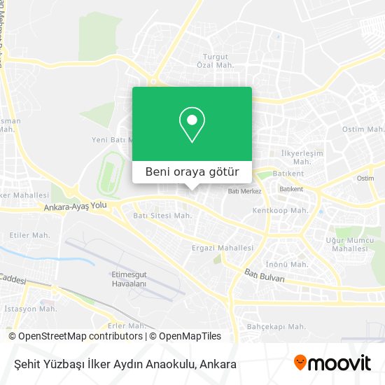 Şehit Yüzbaşı İlker Aydın Anaokulu harita