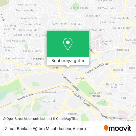 Ziraat Bankası Eğitim Misafirhanesi harita