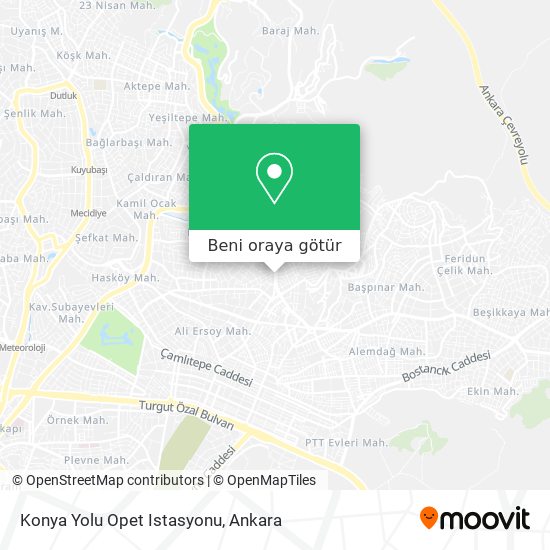 Konya Yolu Opet Istasyonu harita