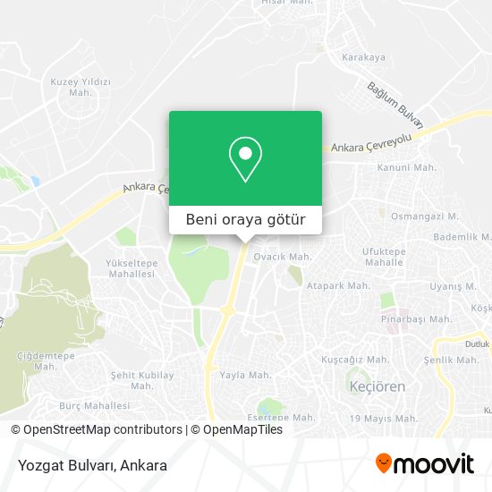 Yozgat Bulvarı harita