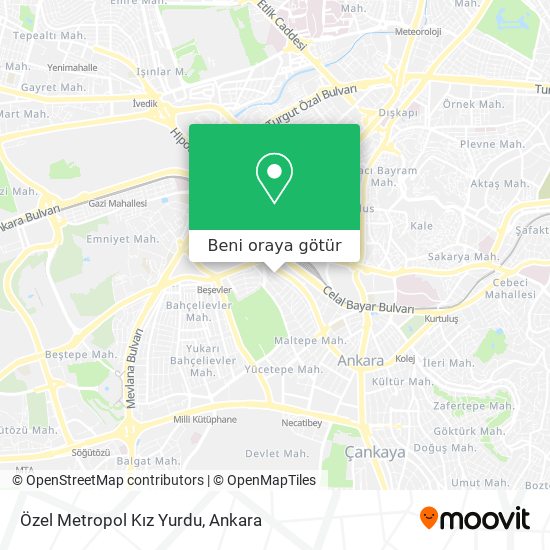 Özel Metropol Kız Yurdu harita