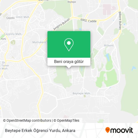 Beytepe Erkek Öğrenci Yurdu harita