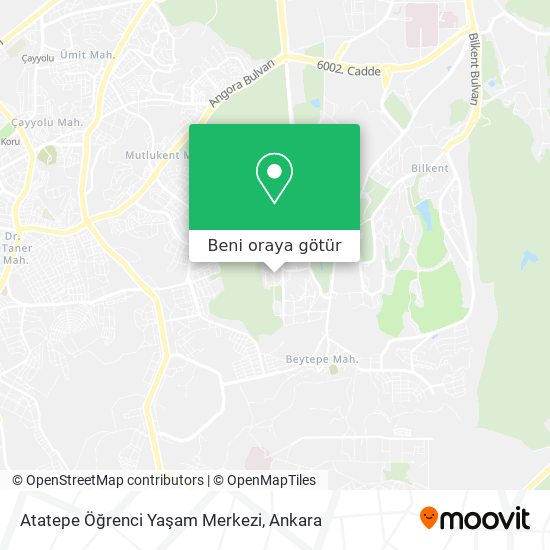 Atatepe Öğrenci Yaşam Merkezi harita
