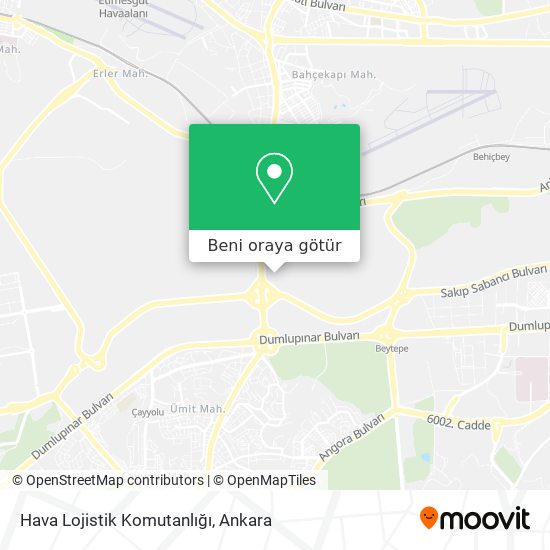 Hava Lojistik Komutanlığı harita