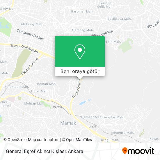 General Eşref Akıncı Kışlası harita