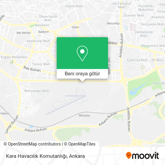 Kara Havacılık Komutanlığı harita