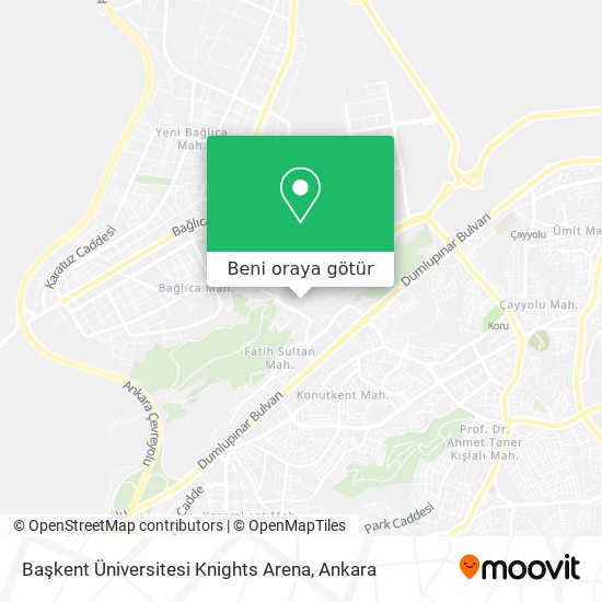 Başkent Üniversitesi Knights Arena harita