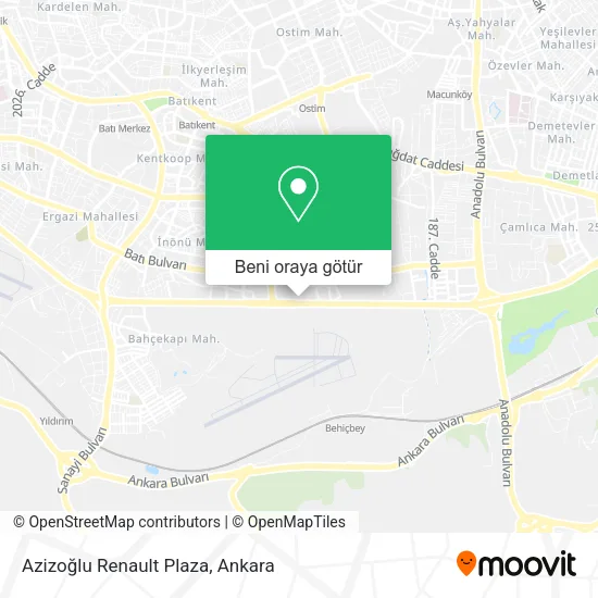 Azizoğlu Renault Plaza harita